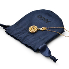 Dimensione spessa blu reale HY della borsa 15x20cm del regalo della collana del tessuto