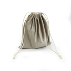 Gray Velour Hair Packaging Bag, borsa di viaggio della parrucca di tocco morbido di 10x15cm
