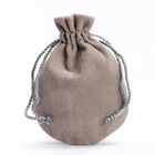 Borsa di cordone inferiore rotonda porpora, cordone del sacchetto dei gioielli di viaggio del velluto di 5*7cm
