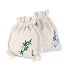 il regalo del cordone del tessuto naturale di 15x20cm insacca le borse d'imballaggio di Logo Heavy Cotton Canvas Drawstring del regalo su ordinazione del sacchetto