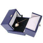 Logo Pu Leather Jewellery Box metallico per l'imballaggio dell'orologio del braccialetto del braccialetto