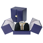 Logo Pu Leather Jewellery Box metallico per l'imballaggio dell'orologio del braccialetto del braccialetto
