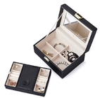 Contenitore di gioielli di Logo Leather Gift Box Leather del Silkscreen con la serratura