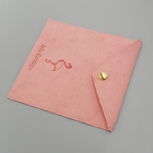 Il regalo del cordone del tessuto della busta della pelle scamosciata del ODM dell'OEM insacca il colore rosa