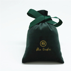 la borsa del regalo del cordone del tessuto di 8x10cm ha personalizzato il sacchetto verde del regalo del velluto