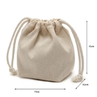 Il regalo spesso del cordone del tessuto insacca la borsa su ordinazione dei gioielli della borsa della cinghia del sacchetto di Logo Heavy Cotton Canvas Drawstring