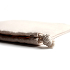 Borse ecologiche del regalo del cordone del tessuto della borsa del sacchetto del cordone della tela del cotone di dimensione su misura natura su ordinazione