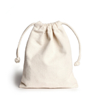 Borse ecologiche del regalo del cordone del tessuto della borsa del sacchetto del cordone della tela del cotone di dimensione su misura natura su ordinazione