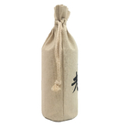 Il regalo di tela naturale del cordone del tessuto del lino di 100% insacca l'imballaggio del vino